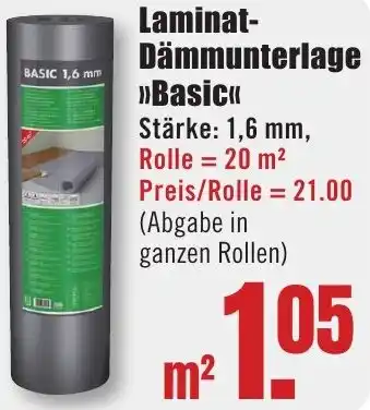 B1 Discount Baumarkt Laminat Dämmunterlage Basic Angebot