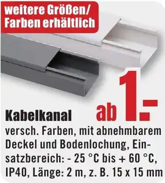 B1 Discount Baumarkt Kabelkanal Angebot