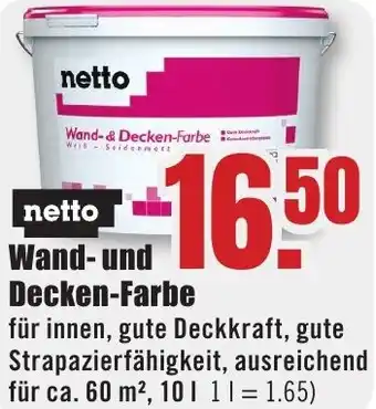 B1 Discount Baumarkt netto Wand- und Decken-Farbe Angebot