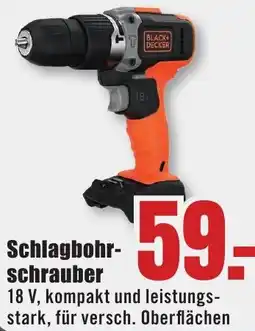 B1 Discount Baumarkt BLACK+DECKER Schlagbohrschrauber Angebot