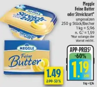 diska Meggle Feine Butter oder Streichzart Angebot