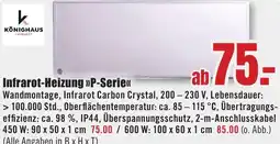 B1 Discount Baumarkt KÖNIGHAUS Infrarot-Heizung P-Serie Angebot