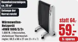 B1 Discount Baumarkt Wärmewellen Heizgerät HWH 1000/3/2 Angebot