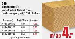 B1 Discount Baumarkt OSB Ausbauplatte Angebot