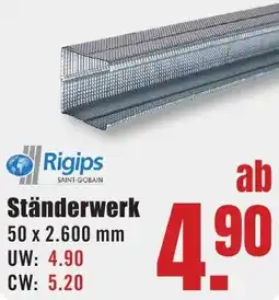 B1 Discount Baumarkt Rigips Ständerwerk Angebot