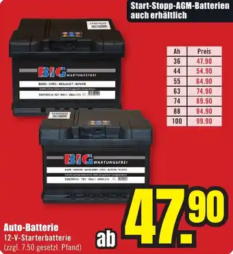 B1 Discount Baumarkt Auto-Batterie Angebot