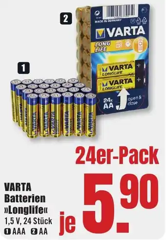 B1 Discount Baumarkt VARTA Batterien Longlife Angebot