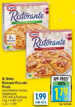 diska Dr. Oetker Ristorante Pizza oder Piccola Angebot