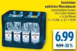 diska Gerolsteiner natürliches Mineralwasser Angebot