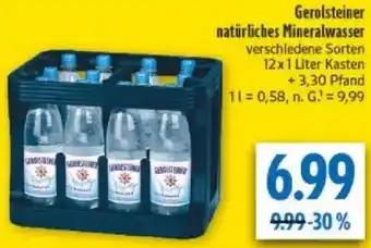 diska Gerolsteiner natürliches Mineralwasser Angebot