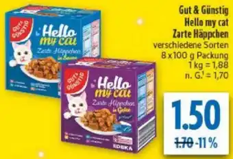 diska Gut & Günstig Hello my cat Zarte Häppchen Angebot