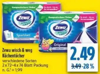diska Zewa wisch & weg Küchentücher Angebot