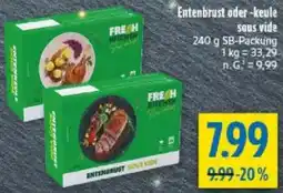 diska Entenbrust oder -keule Sous vide Angebot