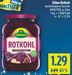 diska Kühne Rotkohl Angebot