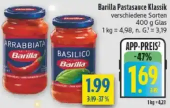 diska Barilla Pastasauce Klassik Angebot