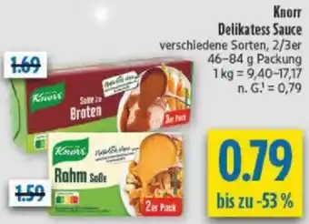 diska Knorr Delikatess Sauce Angebot