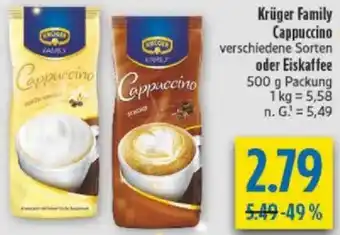 diska Krüger Family Cappuccino oder Eiskaffee Angebot