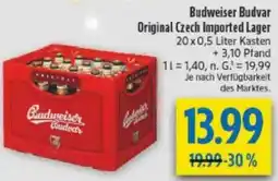 diska Budweiser Budvar Original Czech Imported Lager Angebot