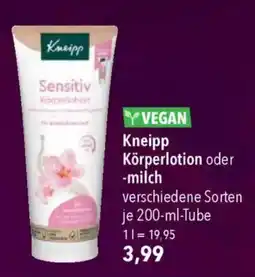 CITTI Markt Kneipp Körperlotion oder -milch Angebot
