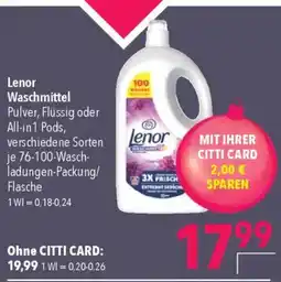 CITTI Markt Lenor Waschmittel Angebot
