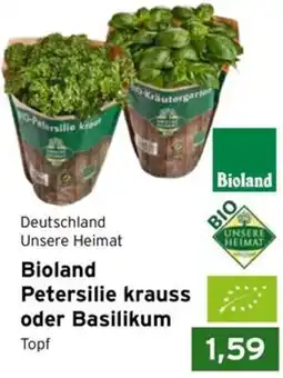 CAP Markt Bioland Petersilie krauss oder Basilikum Angebot