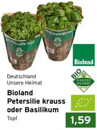 CAP Markt Bioland Petersilie krauss oder Basilikum Angebot