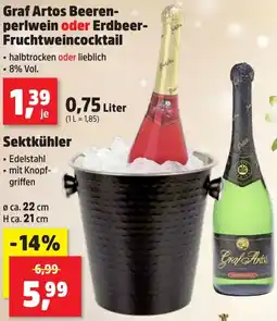 Thomas Philipps Graf Artos Beerenperlwein oder Erdbeer Fruchtweincocktail Angebot