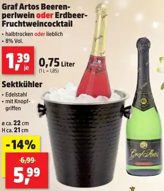 Thomas Philipps Graf Artos Beerenperlwein oder Erdbeer Fruchtweincocktail Angebot