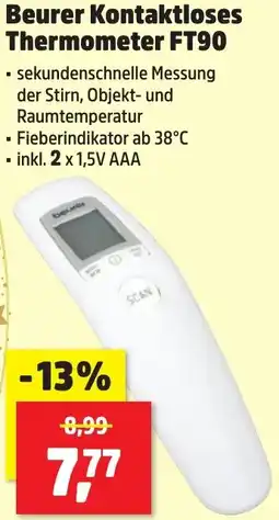 Thomas Philipps Beurer Kontaktloses Thermometer FT90 Angebot