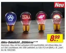 toom Baumarkt Akku-Dekolicht ,,Glühbirne" Angebot