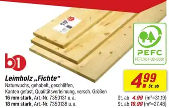 toom Baumarkt b1 Leimholz,,Fichte" Angebot