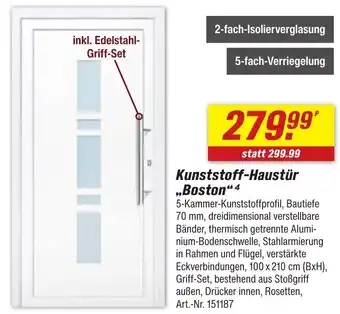 toom Baumarkt Kunststoff-Haustür ,,Boston" Angebot