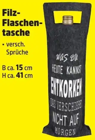 Thomas Philipps Filz Flaschentasche Angebot