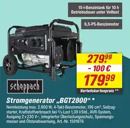 toom Baumarkt scheppach Stromgenerator „BGT2800" Angebot
