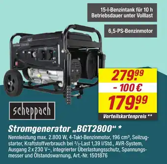 toom Baumarkt scheppach Stromgenerator „BGT2800" Angebot