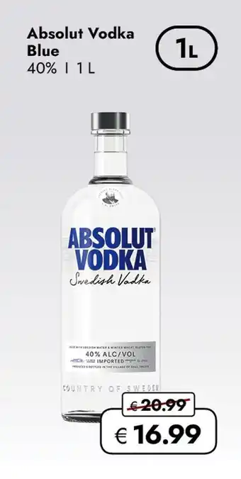 Travel Free Absolut vodka blue Angebot