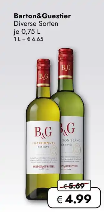 Travel Free Barton&guestier chardonnay reserve oder sauvignon blanc reserve Angebot