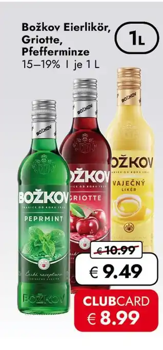 Travel Free Bozkov eierlikör, griote, pfefferminze Angebot