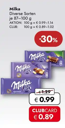 Travel Free Milka schokolade Angebot