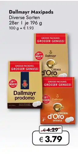 Travel Free Dallmayr maxipads Angebot