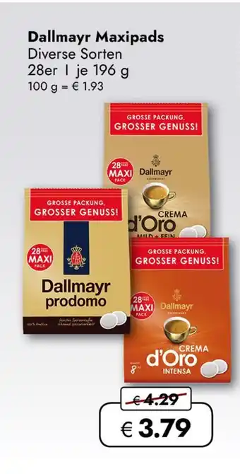 Travel Free Dallmayr maxipads Angebot