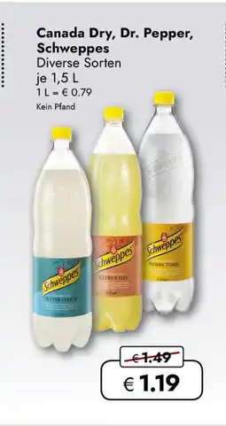 Travel Free Schweppes/canada dry/dr. pepper getränke Angebot