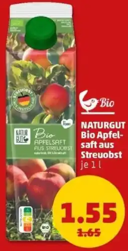 PENNY NATURGUT Bio Apfelsaft aus Streuobst Angebot