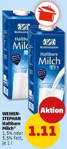 PENNY WEIHENSTEPHAN Haltbare Milch Angebot