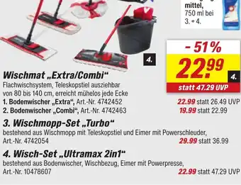 toom Baumarkt vileda 4. Wisch-Set,,Ultramax 2in1" Angebot