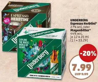 PENNY UNDERBERG Espresso Herbtini oder Magenbitter Angebot