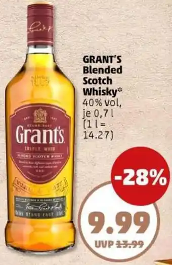 PENNY GRANT'S Blended Scotch Whisky Angebot