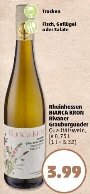 PENNY Rheinhessen BIANCA KRON Rivaner Grauburgunder Angebot