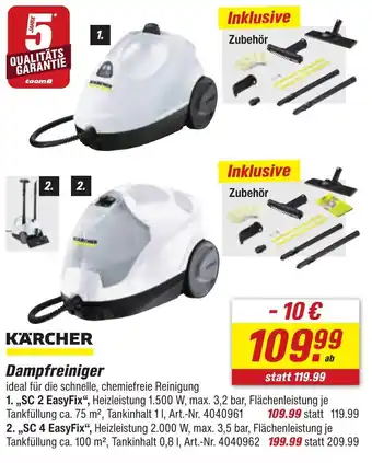 toom Baumarkt KARCHER Dampfreiniger Angebot