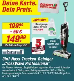 toom Baumarkt BISSELL 3in1-Nass-Trocken-Reiniger ..CrossWave Professional" Angebot